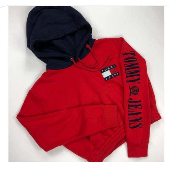 ♡Sale♡Tommy Hilfiger  Cropped Hoodie - Picture 7 of 16